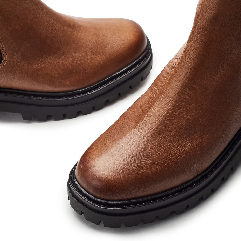 Odasia Tan Leather Boots