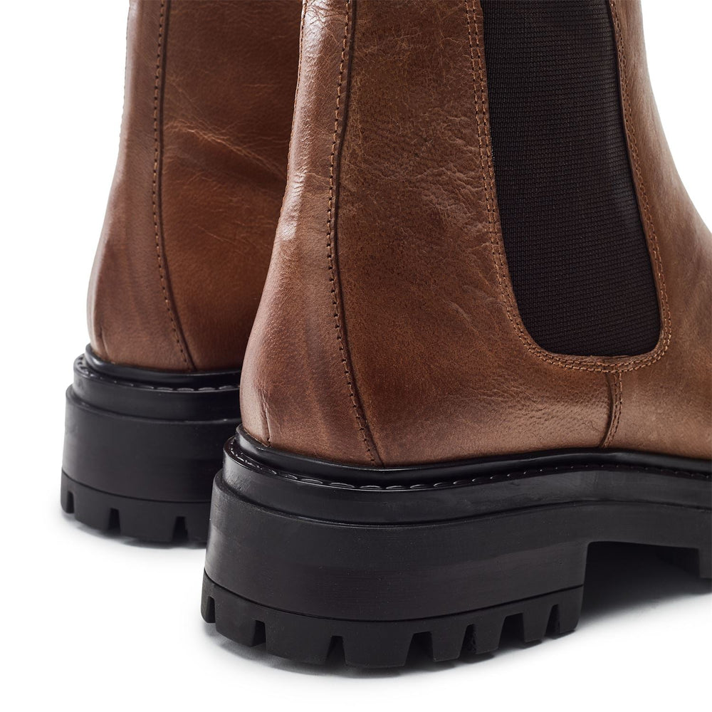 Odasia Tan Leather Boots