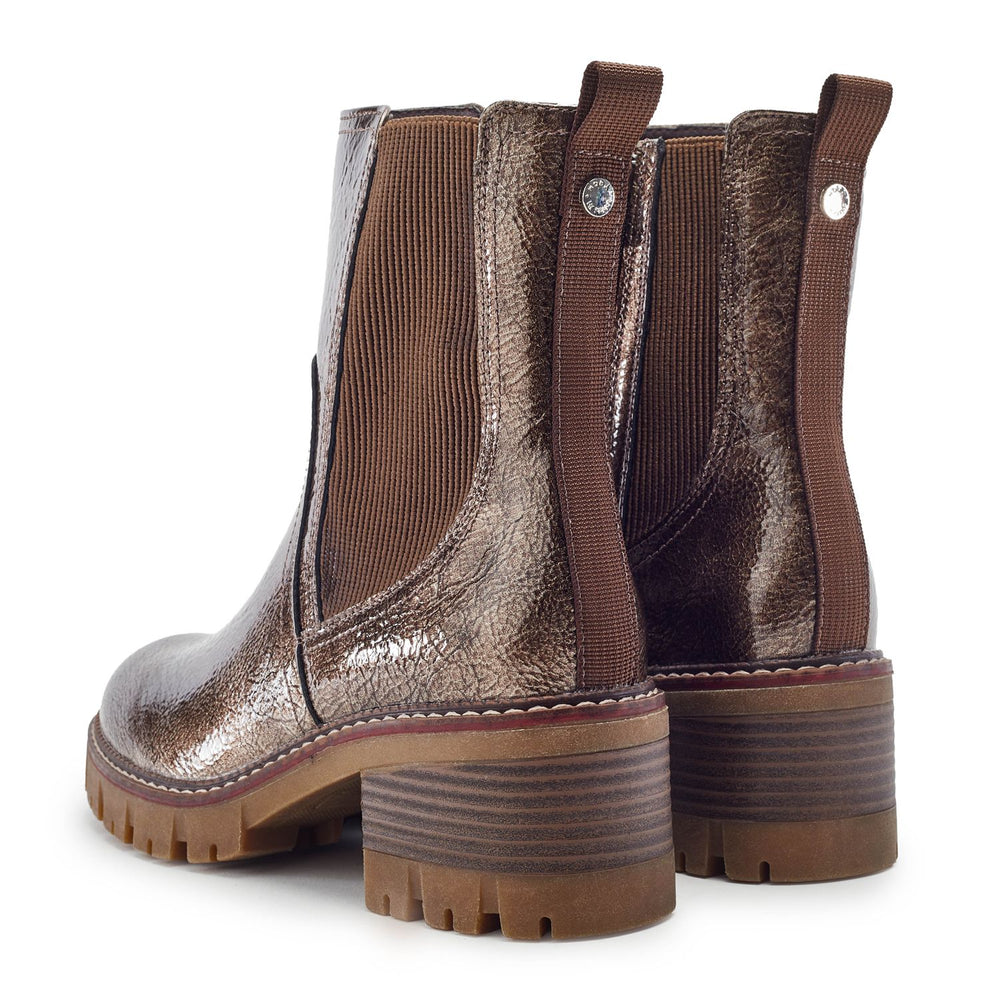 Odima Bronze Patent Boots