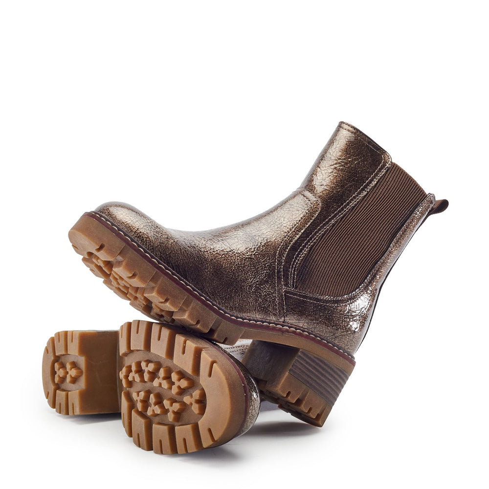 Odima Bronze Patent Boots