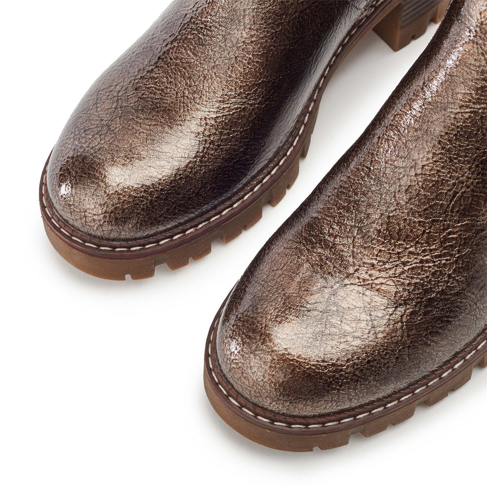 Odima Bronze Patent Boots