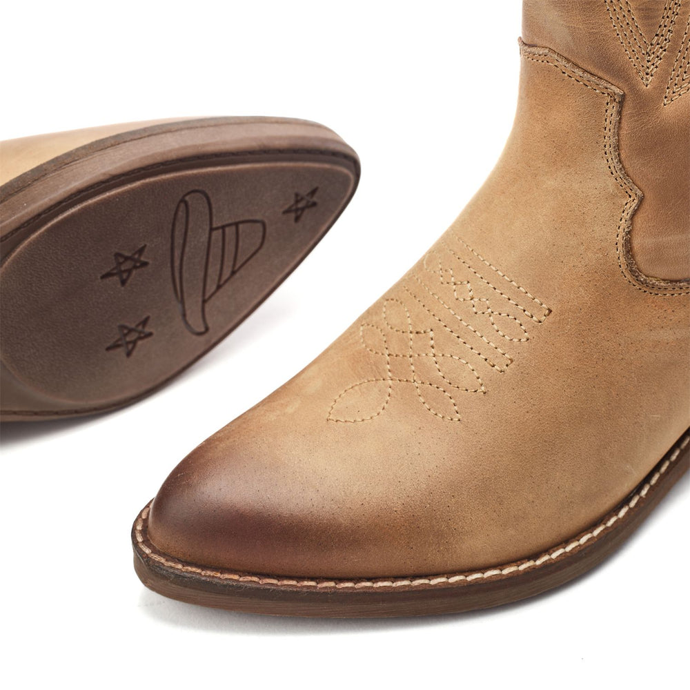 Oka Stone Leather Boots