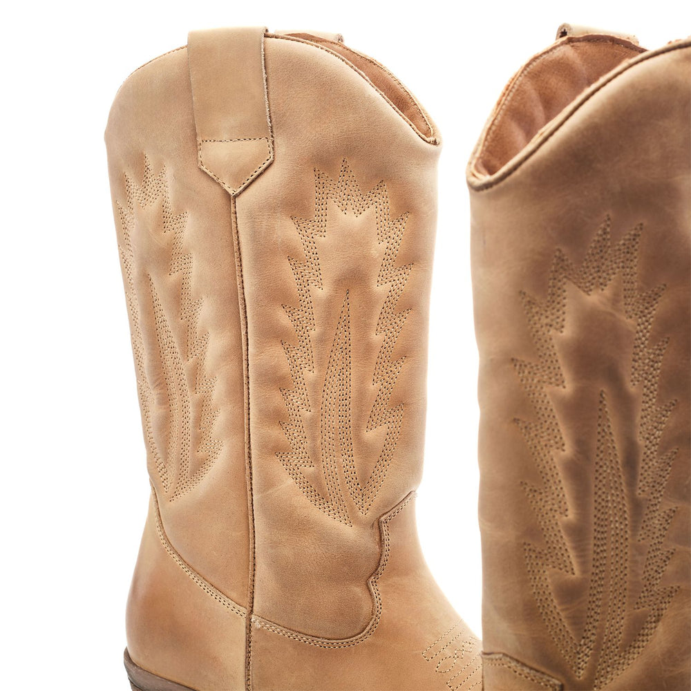 Oka Stone Leather Boots