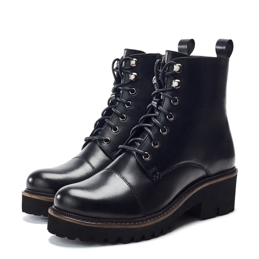 Okari Black Leather Boots