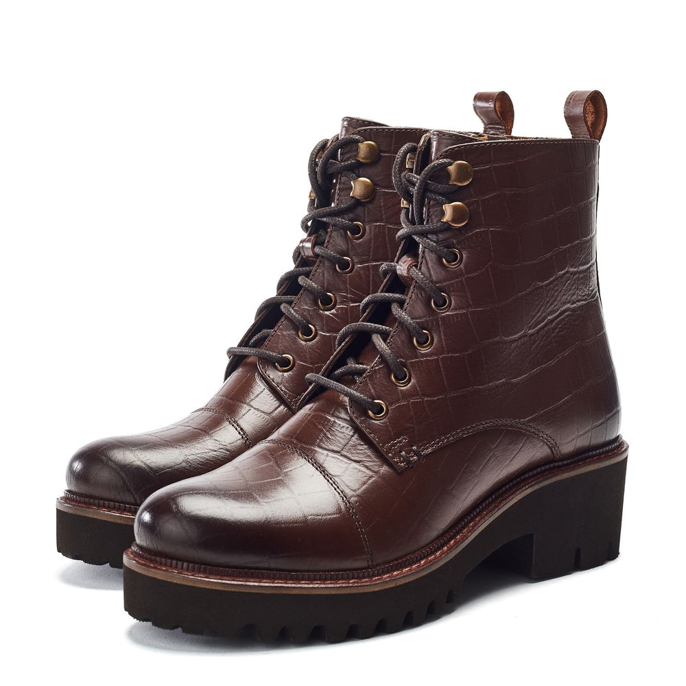 Okari Brown Mocc Croc Boots
