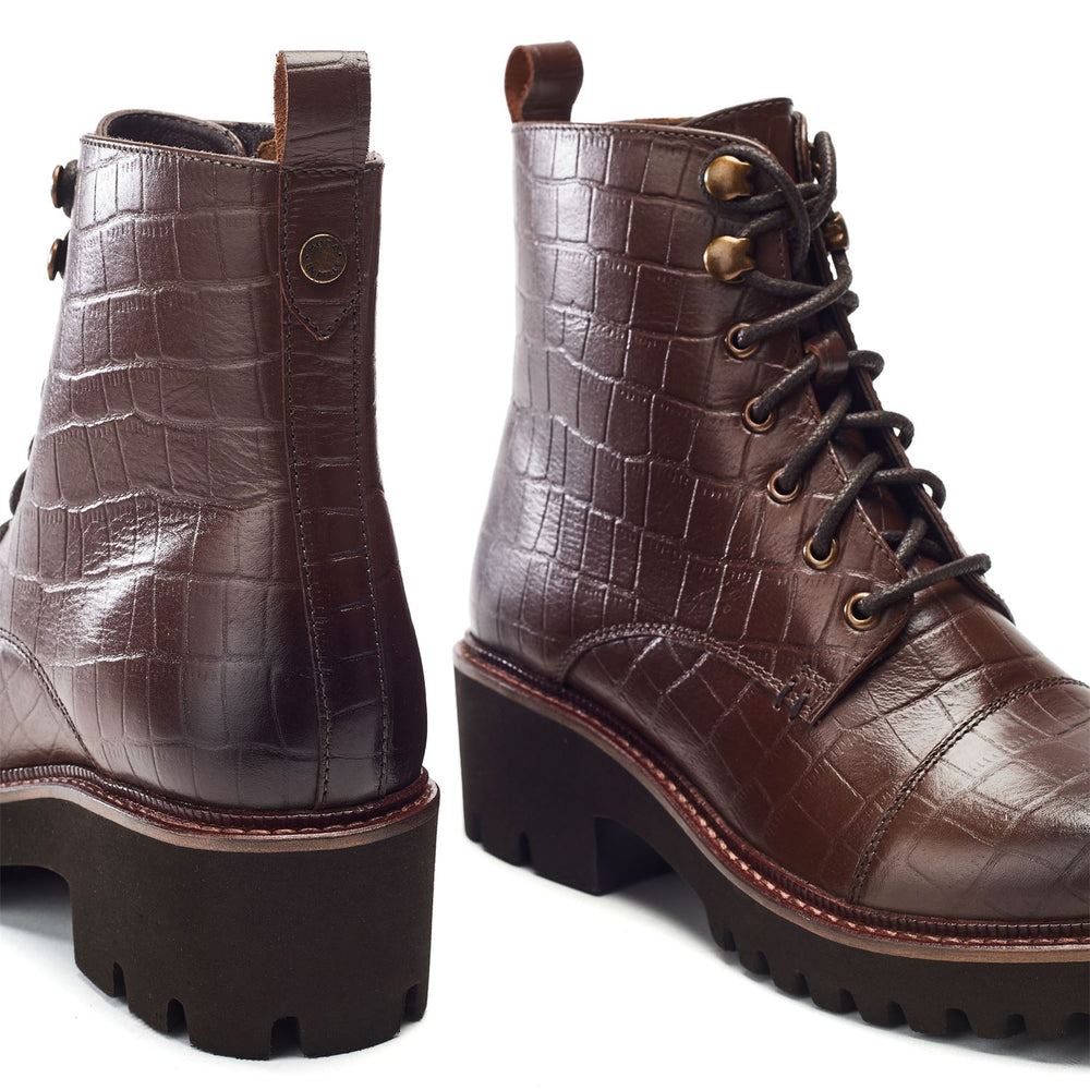 Okari Brown Mocc Croc Boots