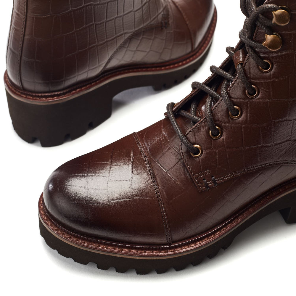 Okari Brown Mocc Croc Boots
