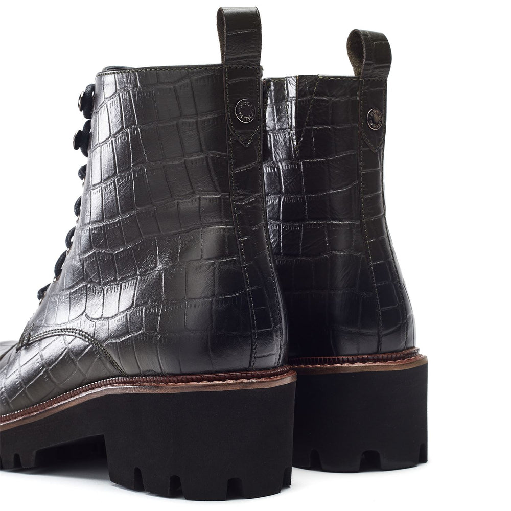 Okari Dark Green Mocc Croc Boots