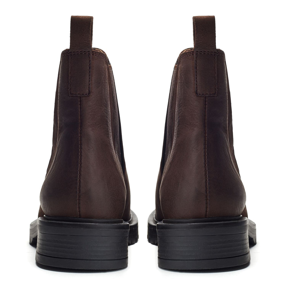 Okasa Dark Brown Leather Boots