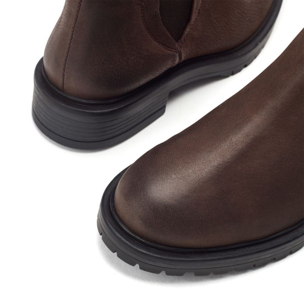 Okasa Dark Brown Leather Boots