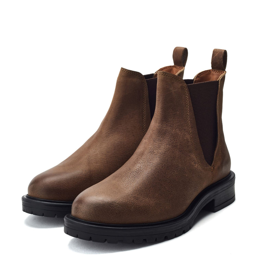 Okasa Taupe Leather Boots