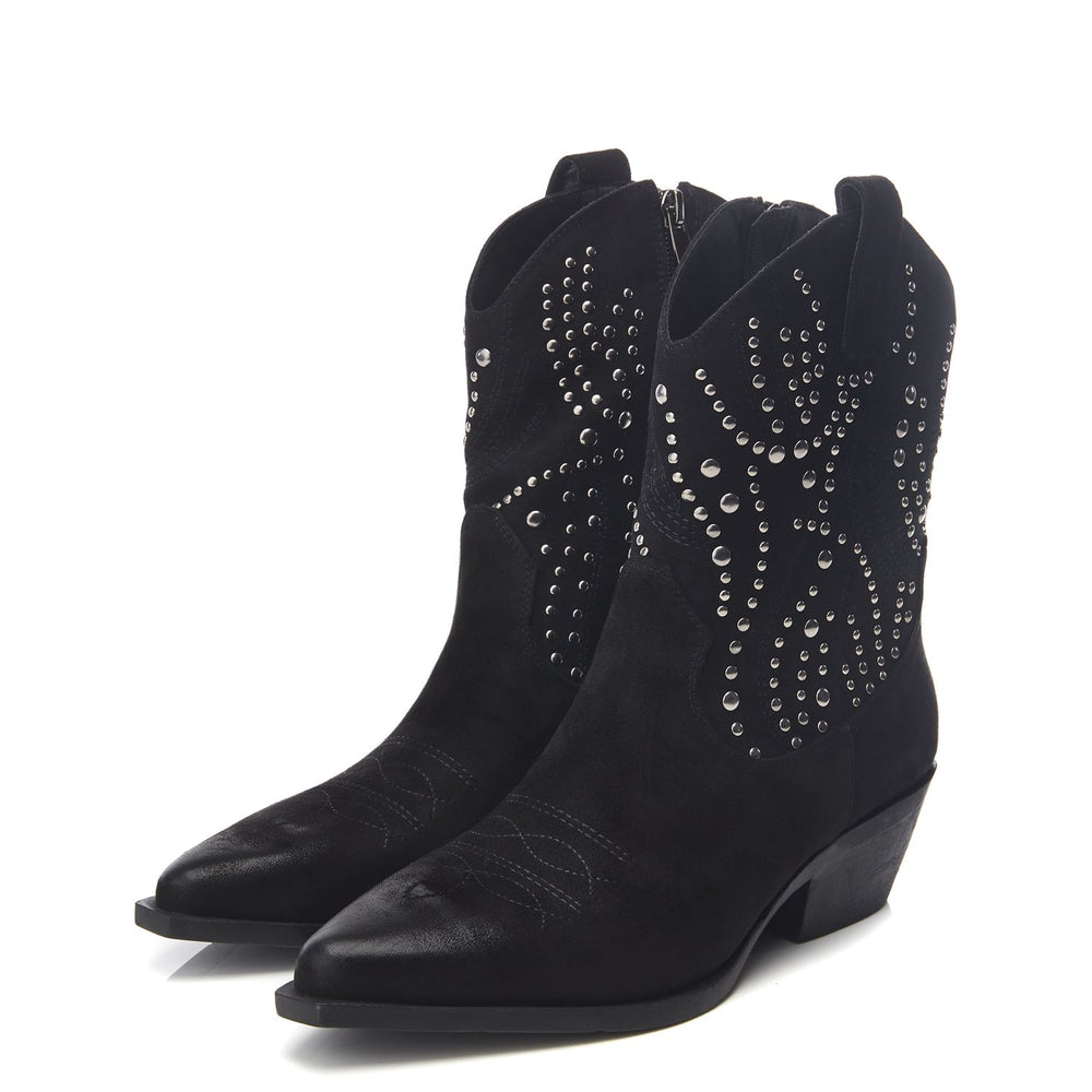 Okes Black Alcantara Boots