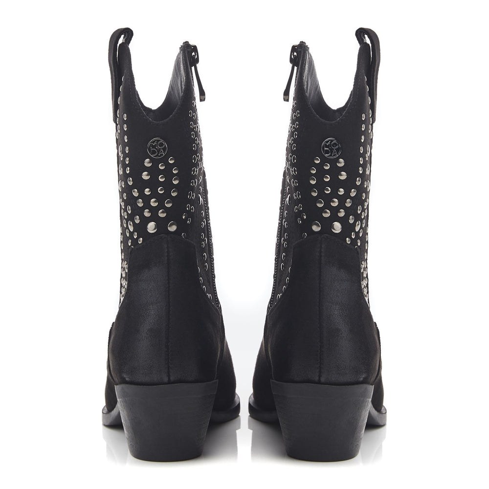 Okes Black Alcantara Boots