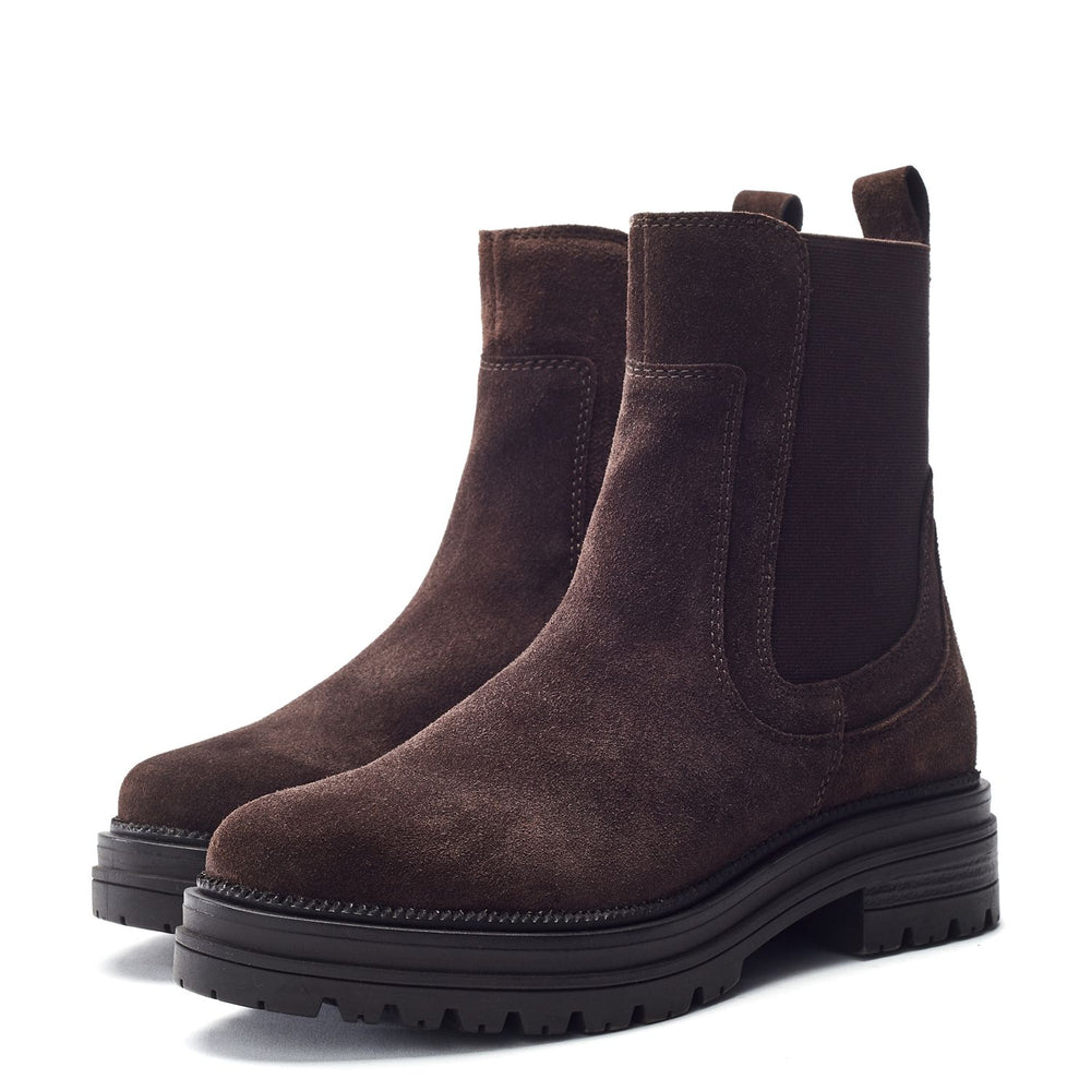 Olainie Dark Brown Suede Boots