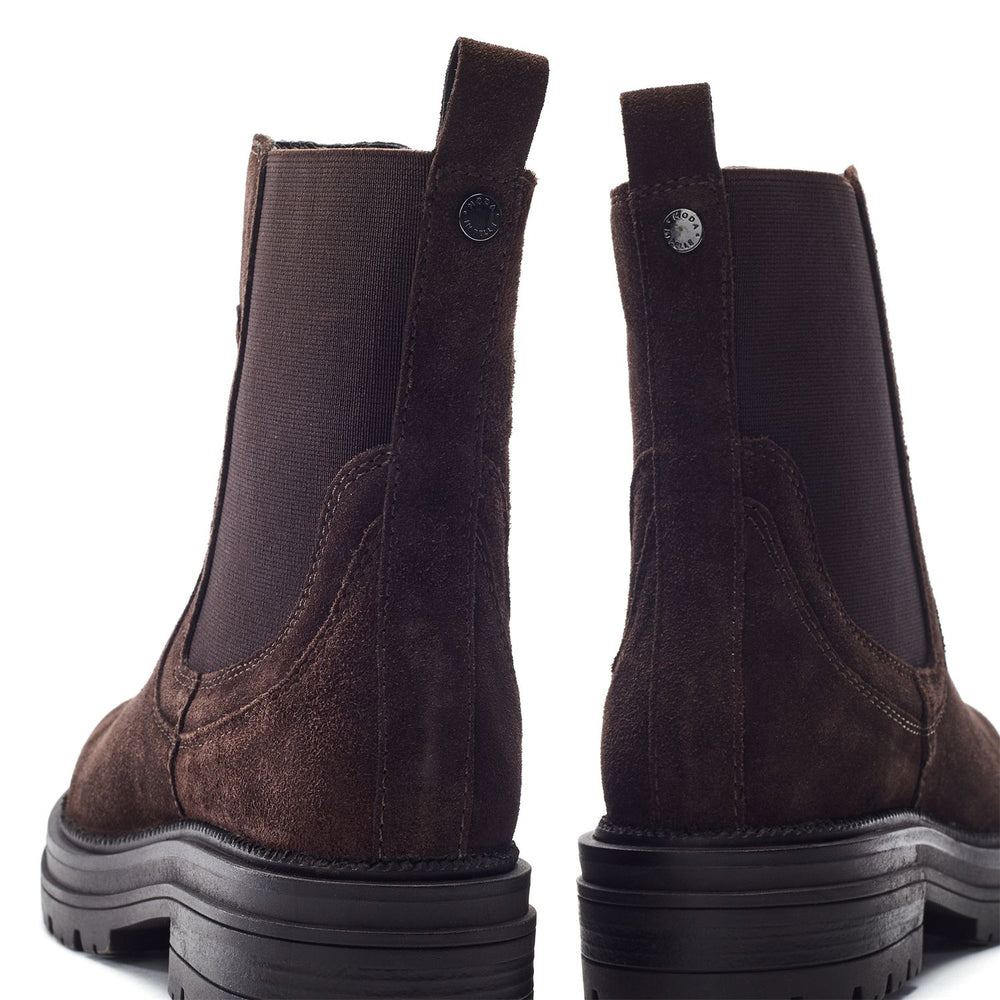 Olainie Dark Brown Suede Boots