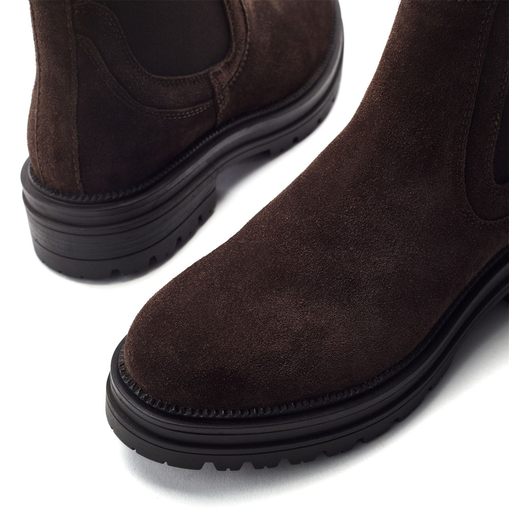 Olainie Dark Brown Suede Boots
