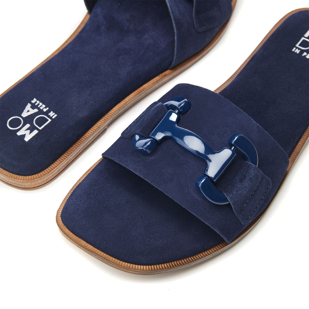 Olayo Navy Suede Sandals