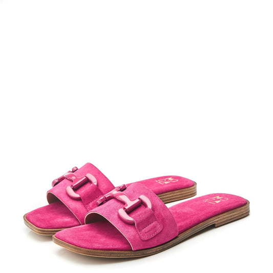 Olayo Raspberry Suede Sandals