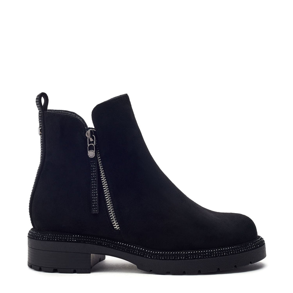 Oleera Black Alcantara Boots