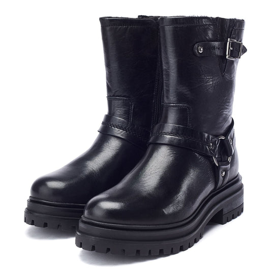 Olencia Black Leather Boots