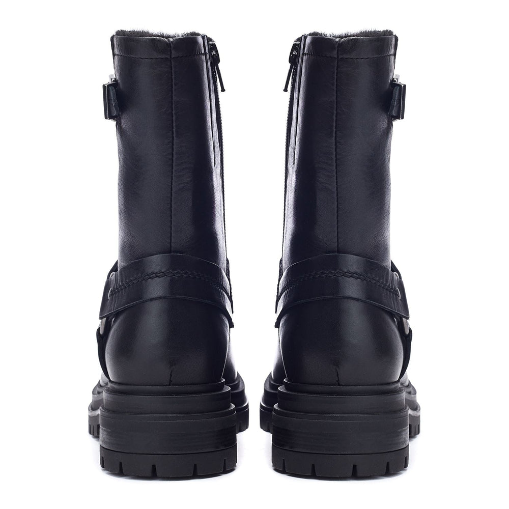 Olencia Black Leather Boots