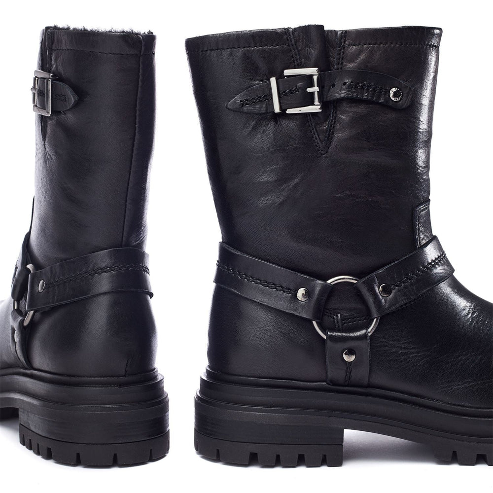 Olencia Black Leather Boots