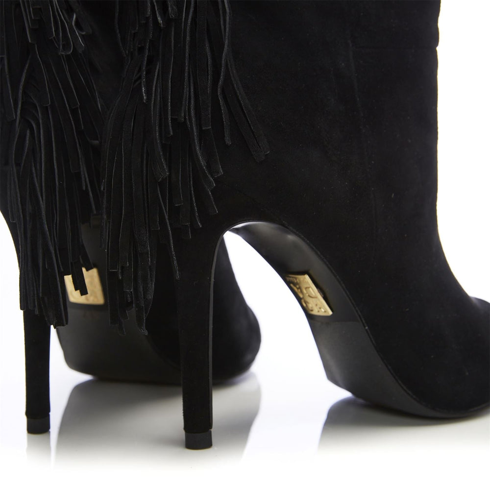 Oliivia Black Suede Boots