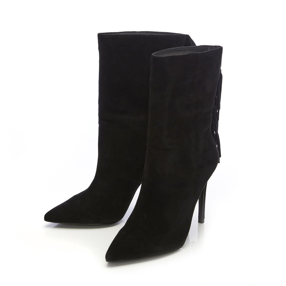 Oliivia Black Suede Boots