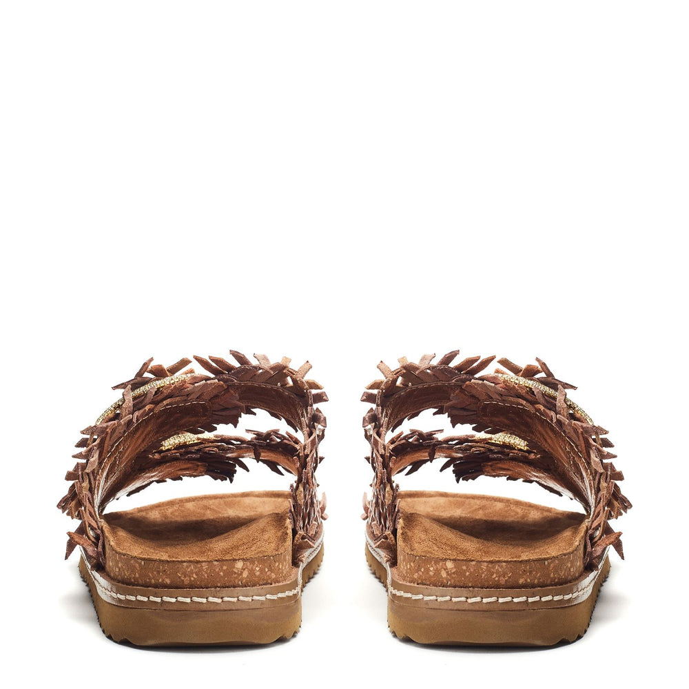 Olisia Bronze Metallic Leather Sandals