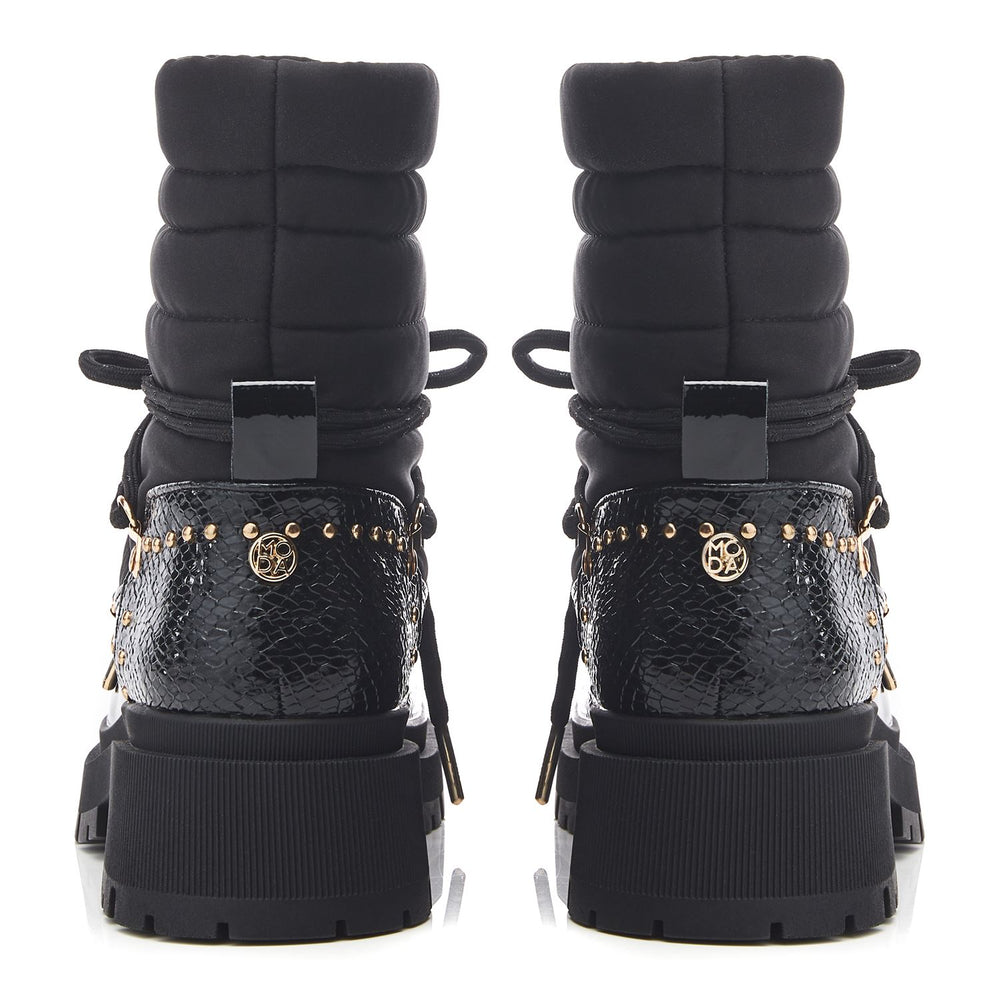 Oliwa Black Textile Boots