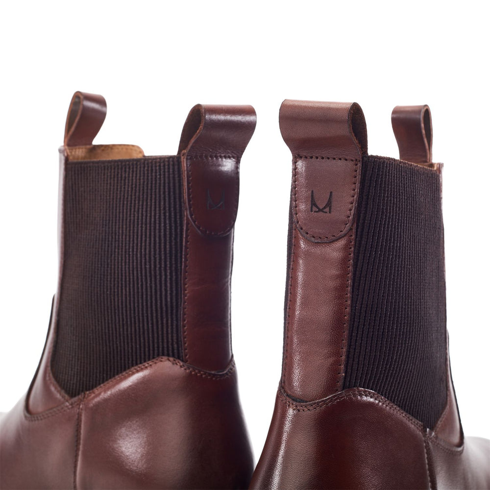 Olliia Dark Tan Leather Boots