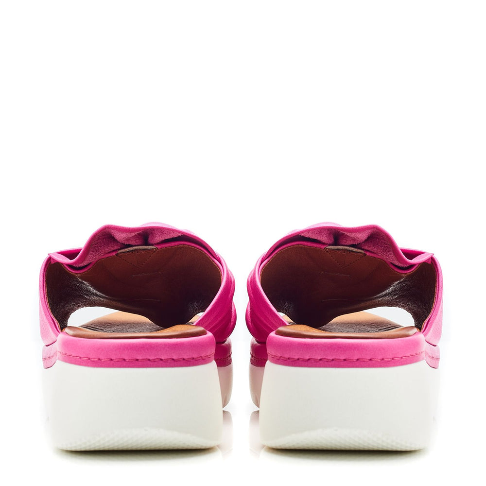 Ollin Pink Leather Sandals