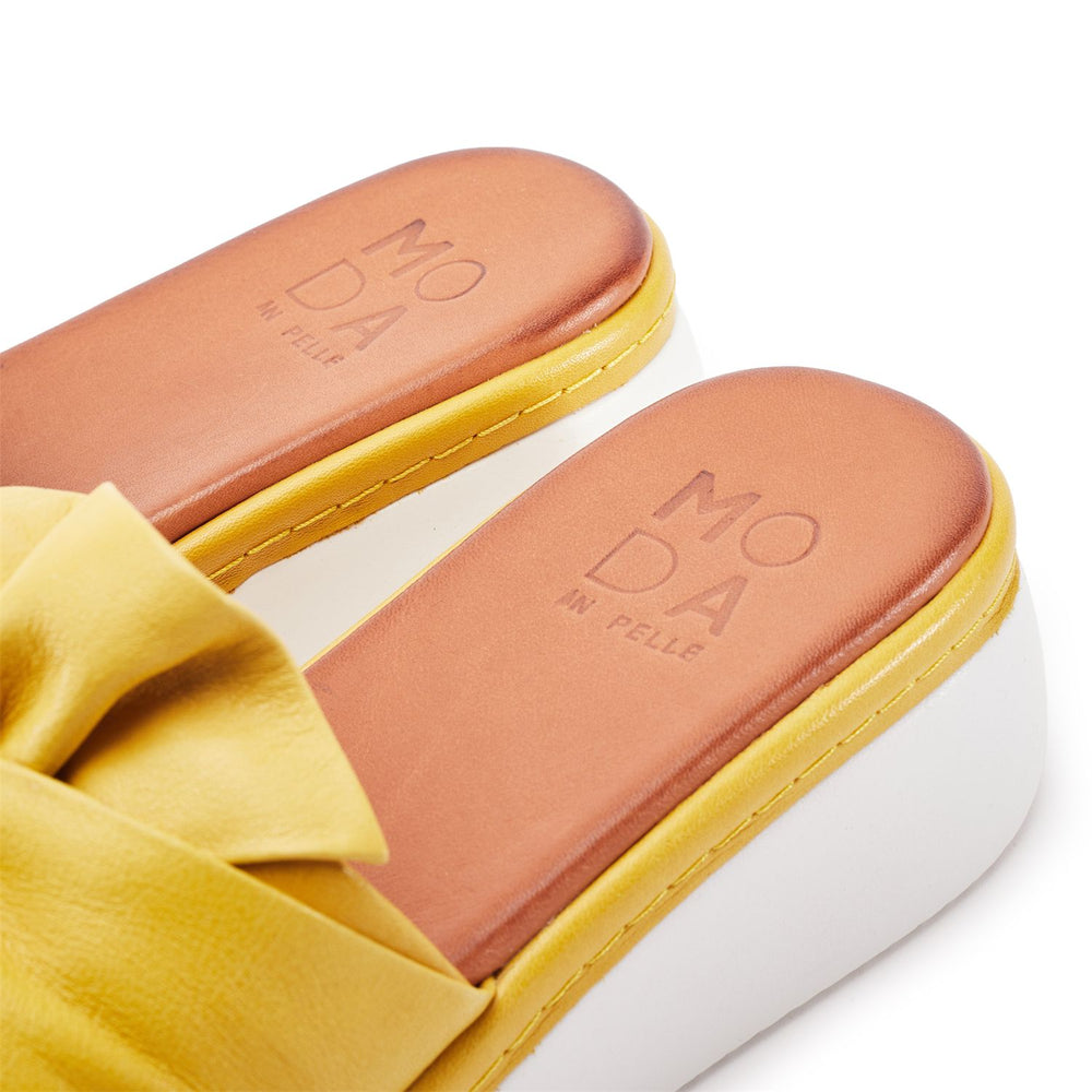 Ollin Yellow Leather Sandals