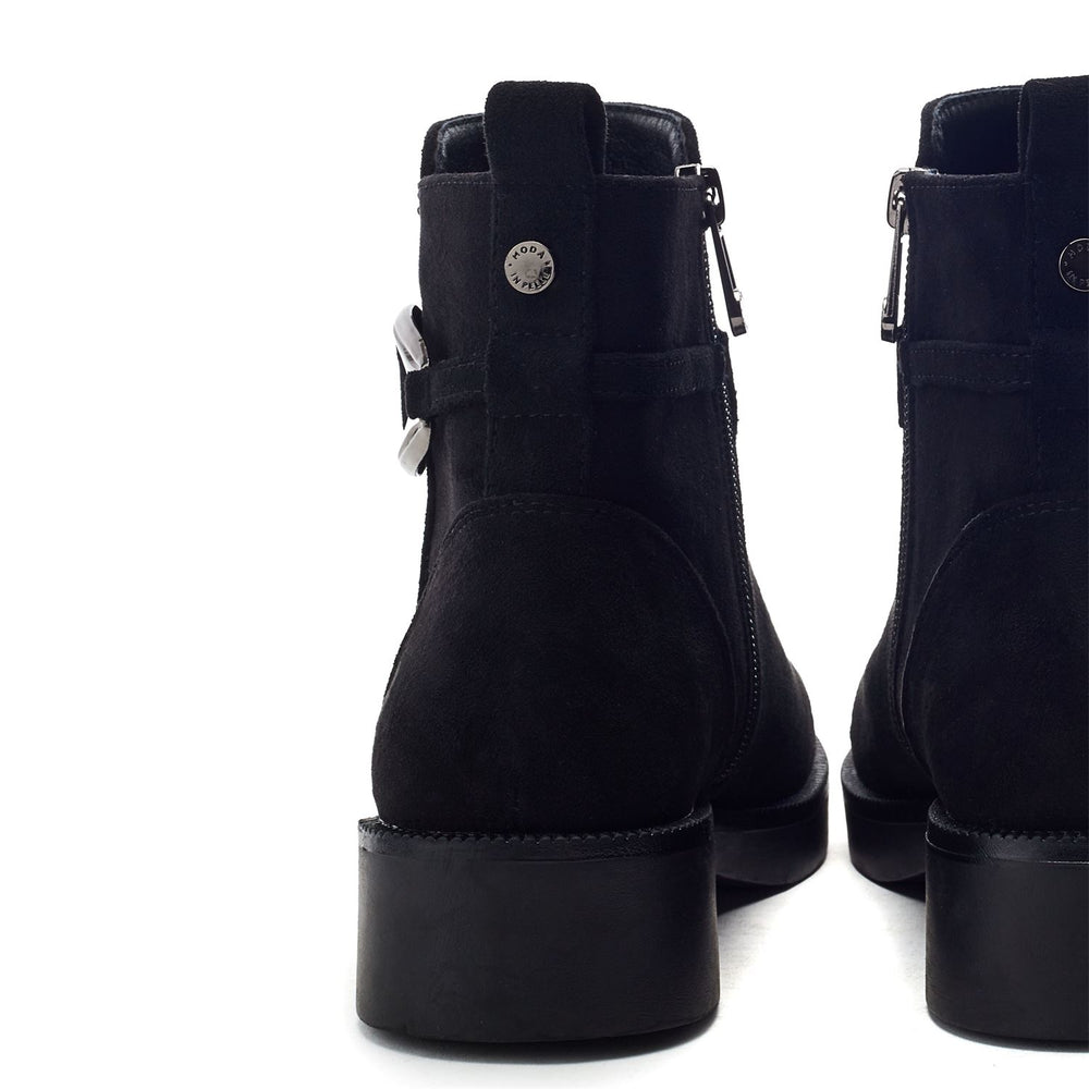 Olwena Black Alcantara Boots