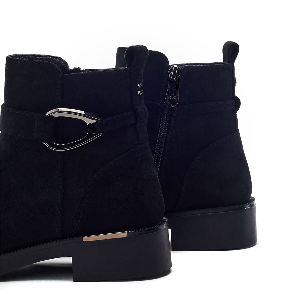 Olwena Black Alcantara Boots