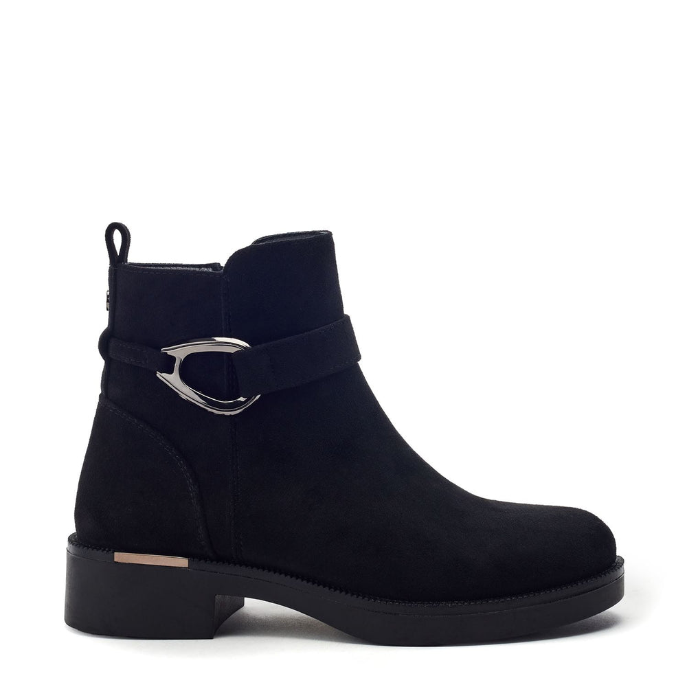 Olwena Black Alcantara Boots