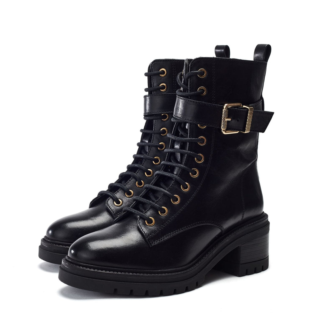 Omana Black Leather Boots