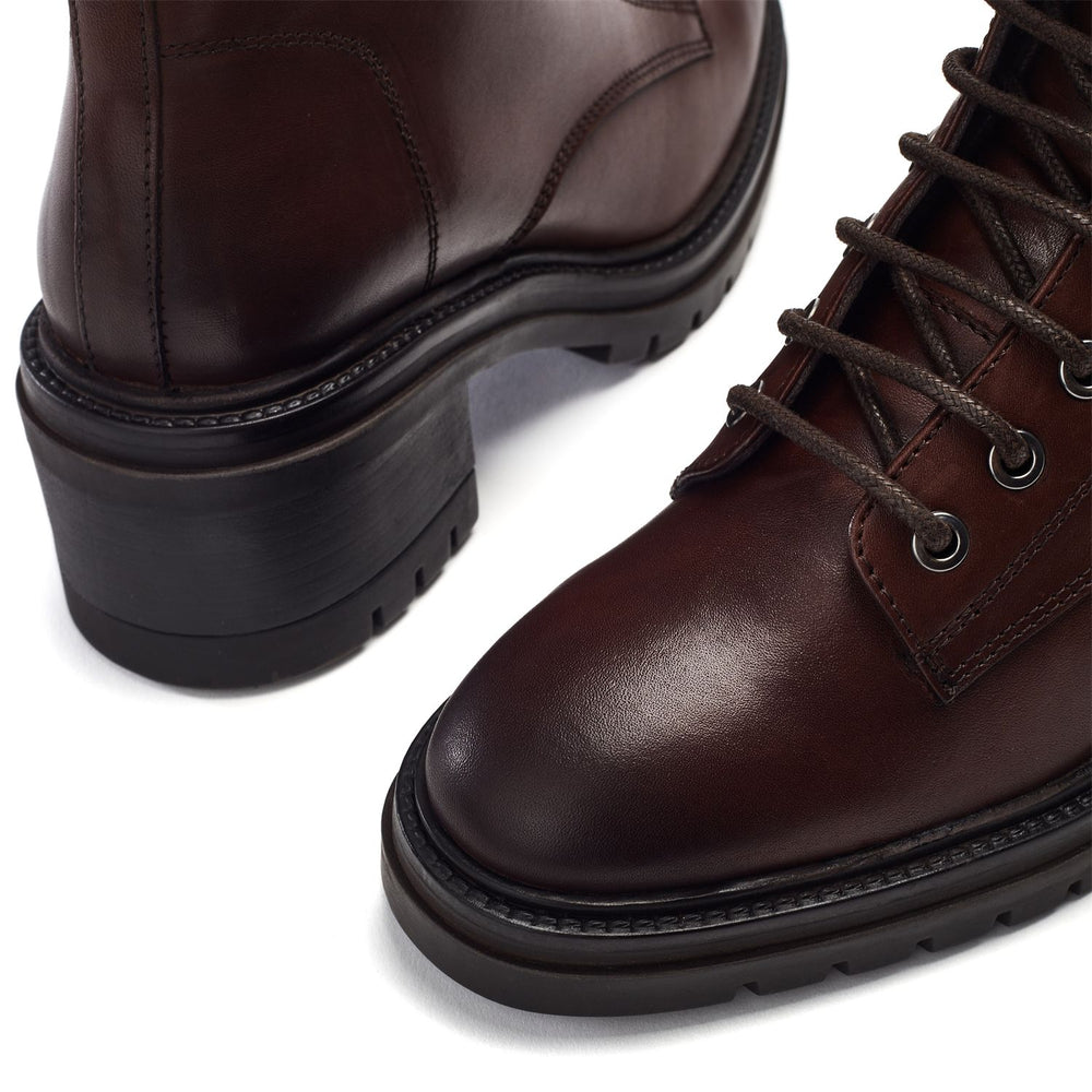 Omana Dark Brown Leather Boots