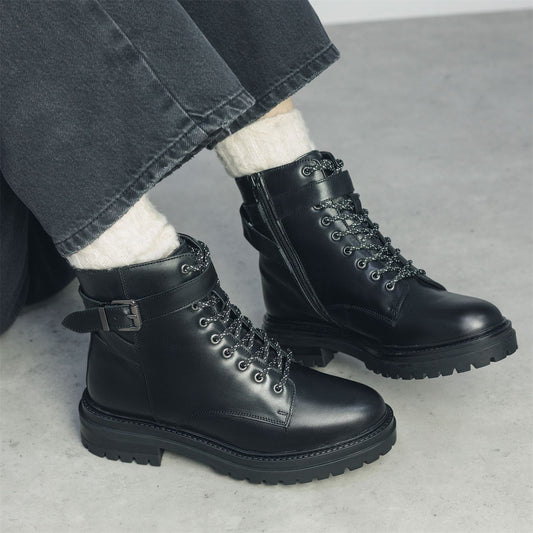Omola Black Leather Boots