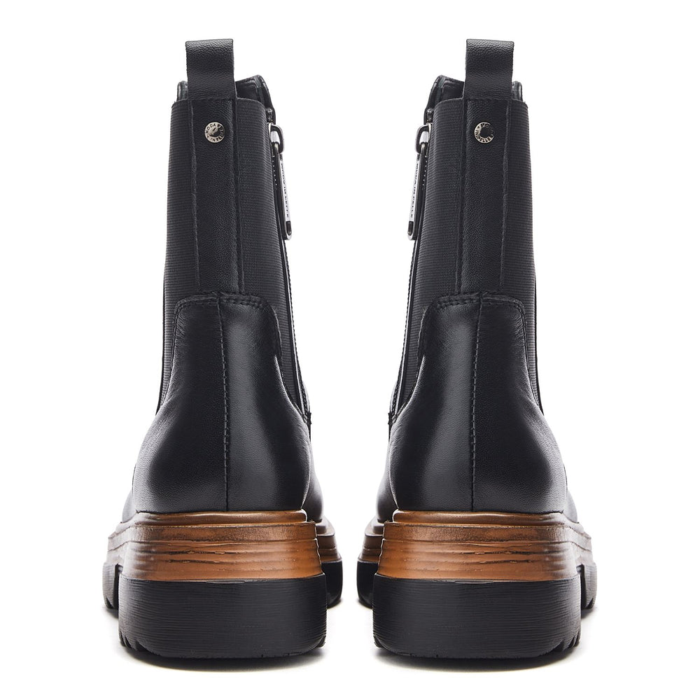 Omri Black Leather Boots