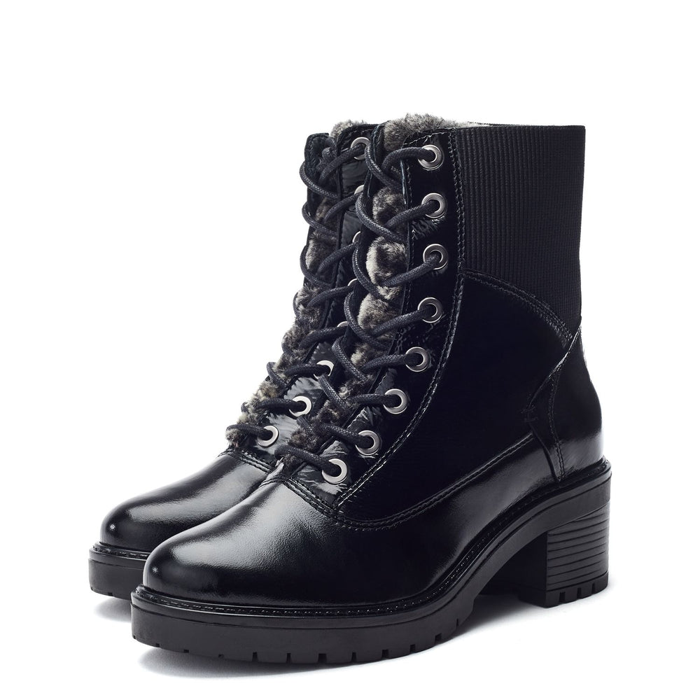 Omura Black Patent Leather Boots