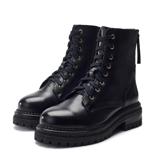 Onnay Black Leather Boots