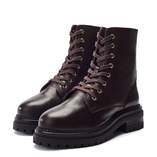 Onnay Dark Brown Leather Boots