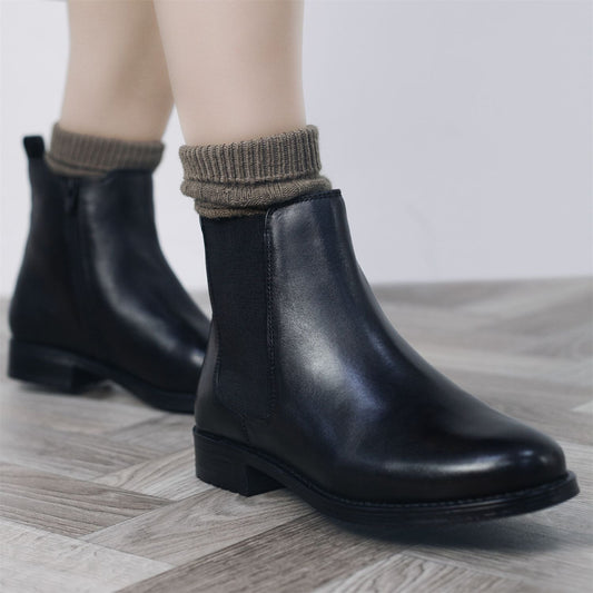 Onsha Black Leather Boots