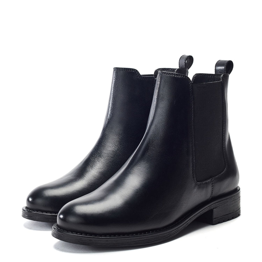 Onsha Black Leather Boots
