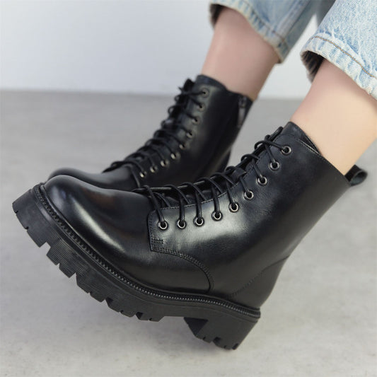 Opai Black Leather Boots