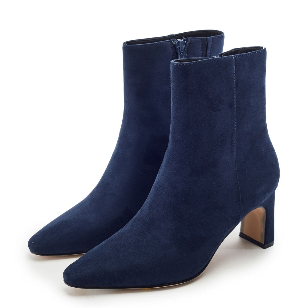 Opalia Navy Alcantara Boots