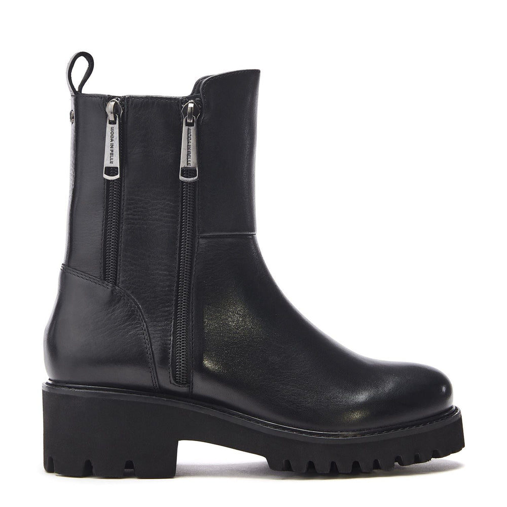 Opaline Black Leather Boots