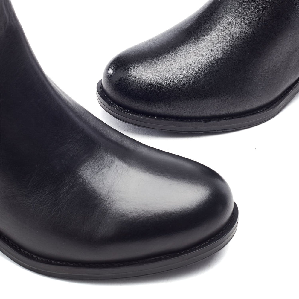 Opulent Black Leather Boots