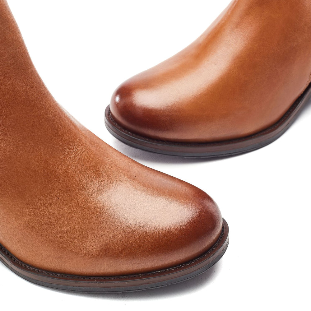Opulent Tan Leather Boots